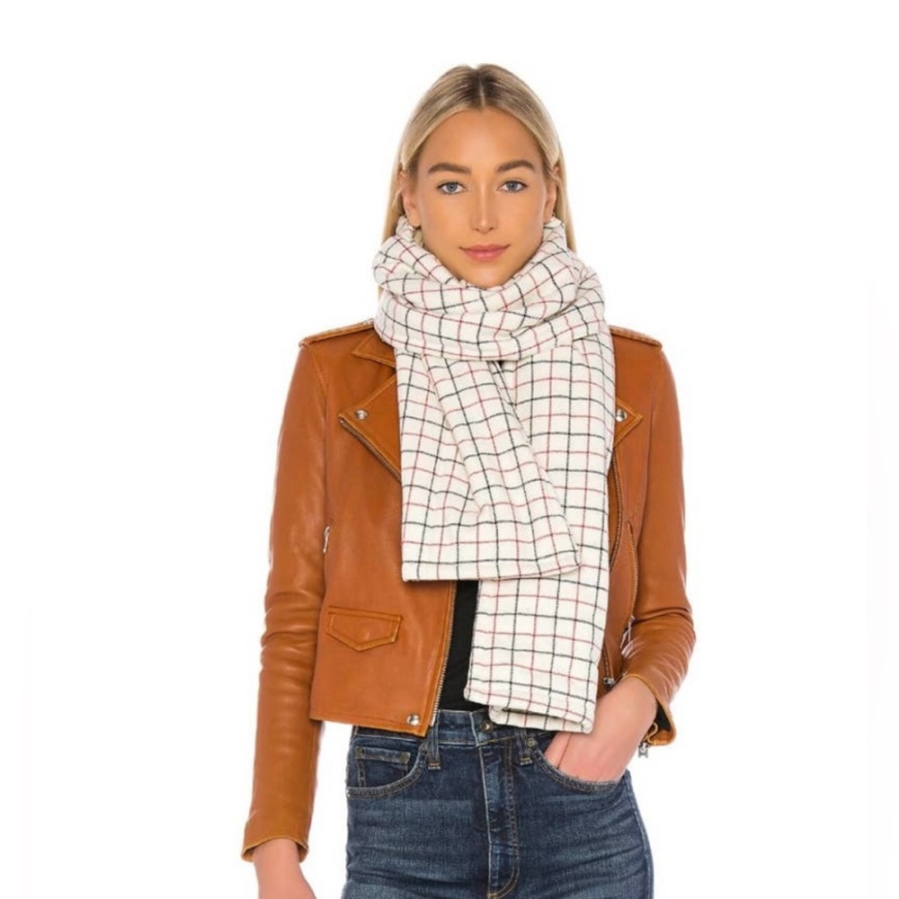 NWT! Rag & Bone Plaid Tattersal Down Scarf OS